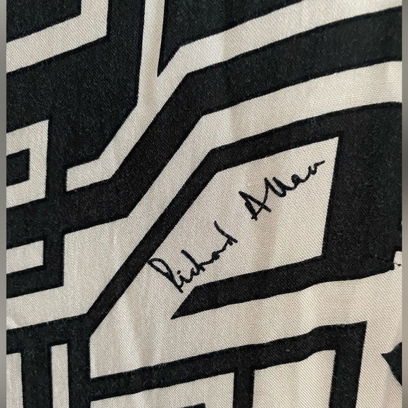 Richard Allen for H&M geometric maxi dress, black/white, size 10 - Picture 5 of 10